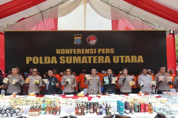 Polda Sumut Berhasil Ungkap 2.373 Kasus Narkoba Sejak Awal 2025