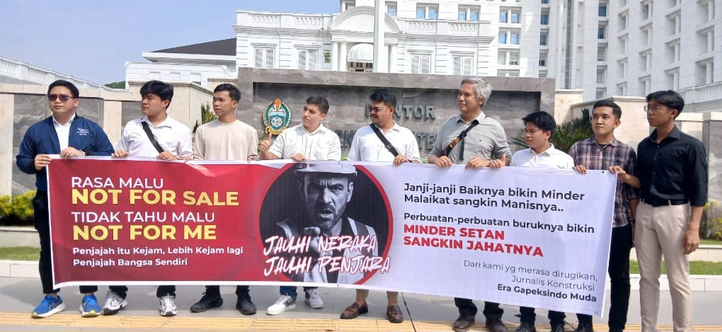 Anak Muda Gapeksindo Sumut Gelar Aksi Moral terkait OTT di Kantor Gubsu