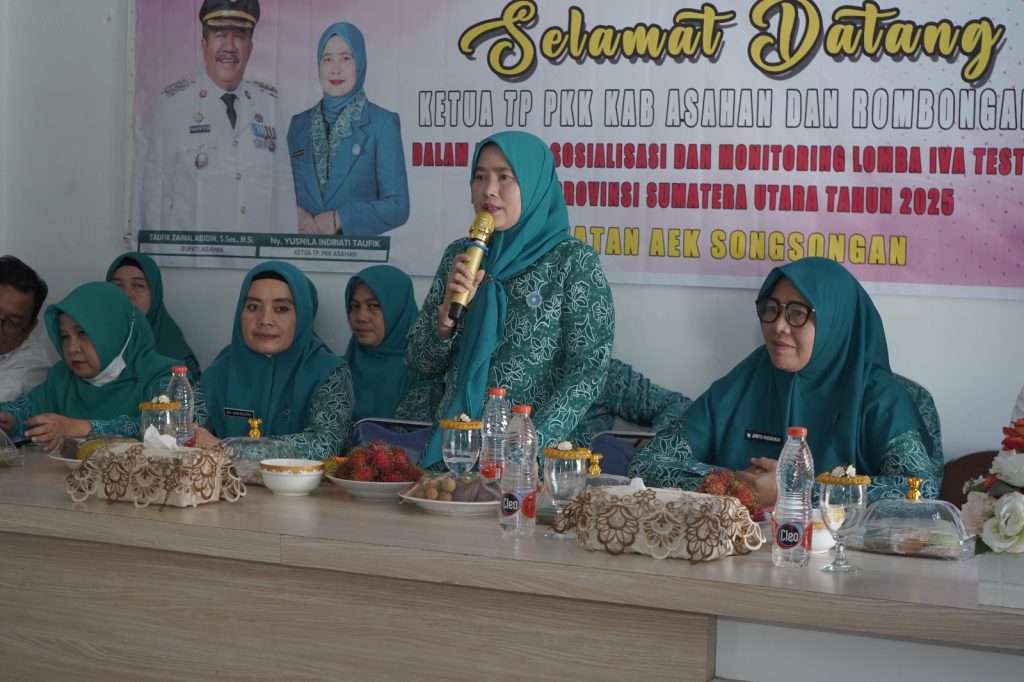 Ketua TP. PKK Asahan Sosialisasikan dan Monitoring IVA Test di Kecamatan Aek Songsongan