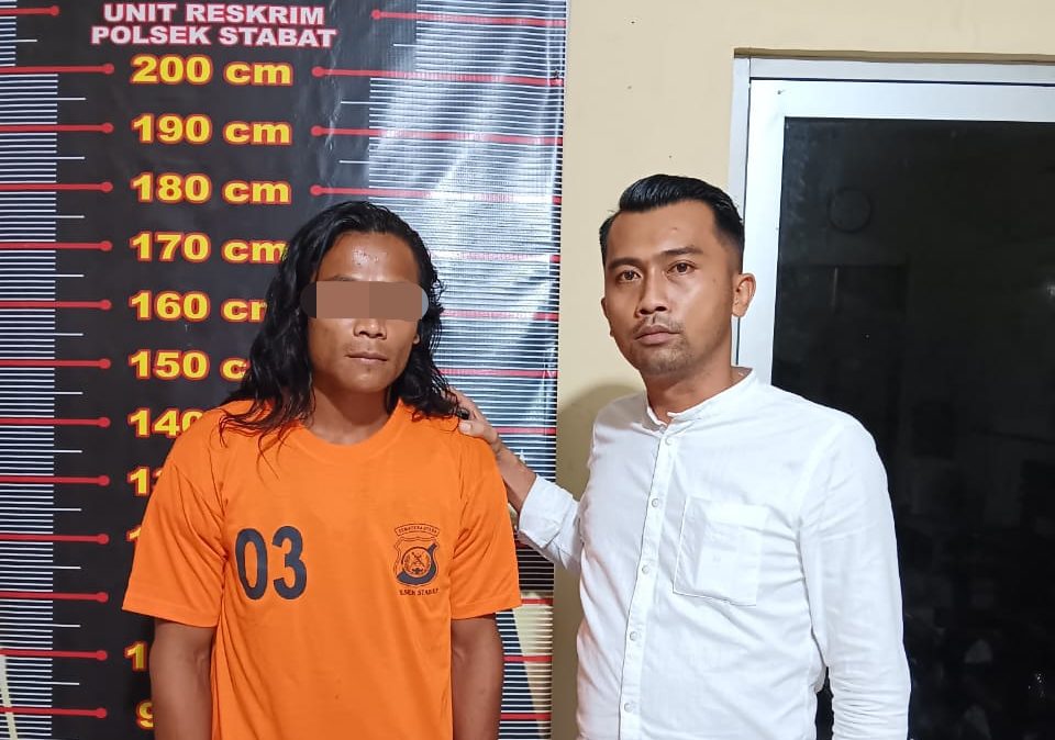 Polsek Stabat Bekuk Gondrong Pelaku Spesialis Pencuri Sawit