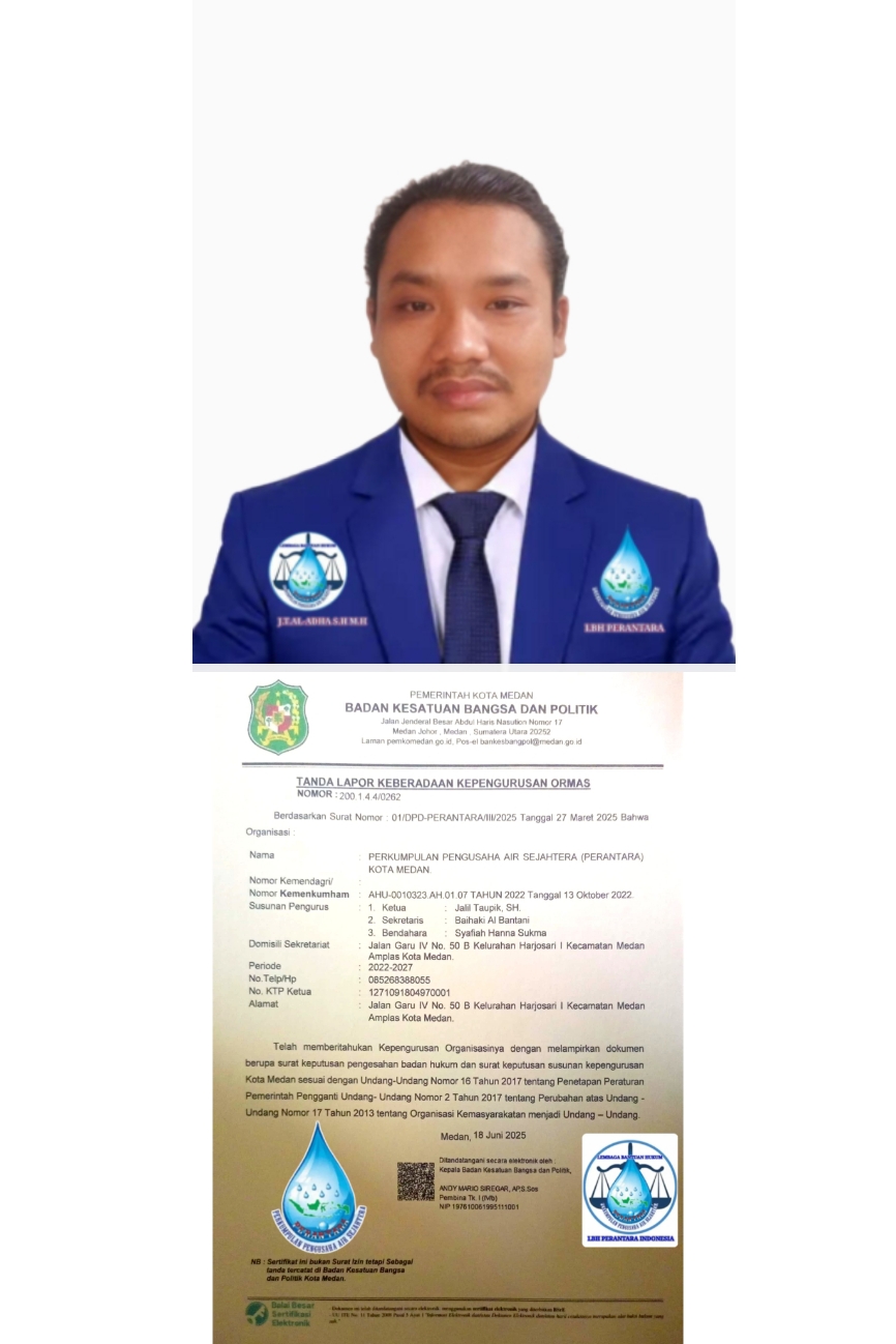 DPD PERANTARA Kota Medan Secara Resmi Sudah terdaftar di KESBANGPOL Kota Medan