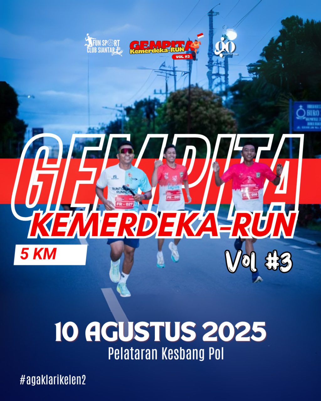 Pemko Siantar Gelar Gempita Kemerdekaan RUN Meriahkan HUT RI ke-80