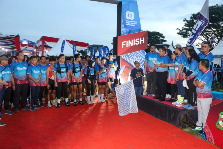 Pemko dan BI Siantar Lepas Ribuan Peserta Fun Run Marpesta Qris