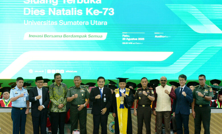 Pemprov Sumut Apresiasi Konsistensi Kontribusi USU di Usia ke-73 Tahun