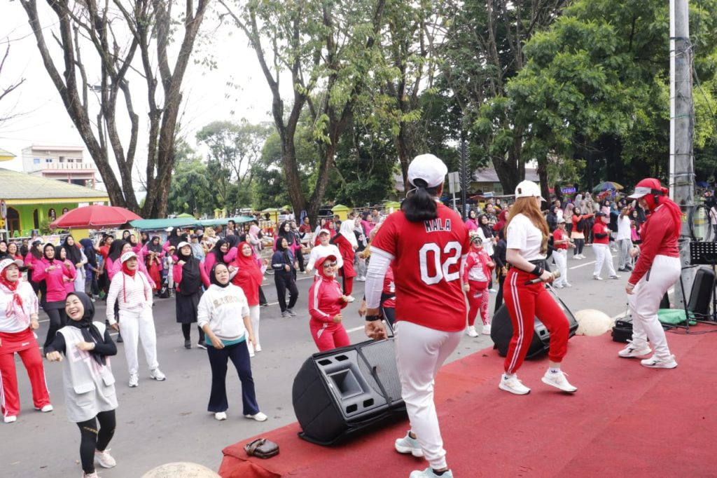 Polres Langkat Gelar Olahraga Bersama Forkopimda dan Masyarakat