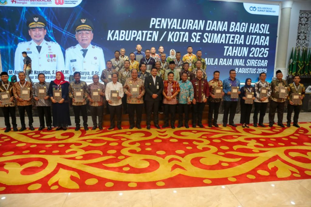 Walkot Wesly Hadiri Penyaluran DBH Provinsi Sumut Oleh Gubsu Boby Nasution