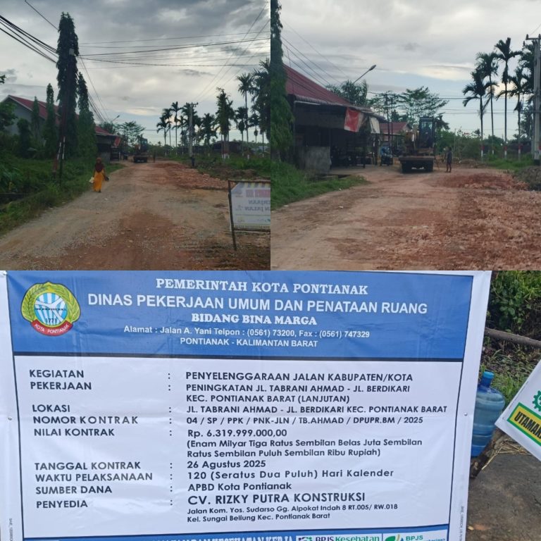 Pembangunan Jalan Tabrani Ahmad di Kelurahan Pal Lima Mulai Dikerjakan