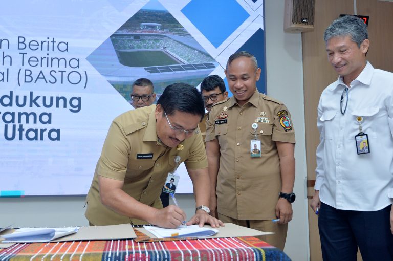 Pemprov Sumut Terima Penyerahan Operasional Jalan Pendukung Stadion Utama dari BBPJN
