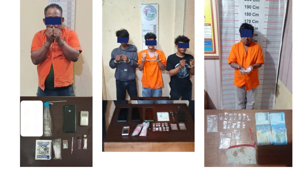 Sat Narkoba Polres Langkat Bekuk 5 Tersangka