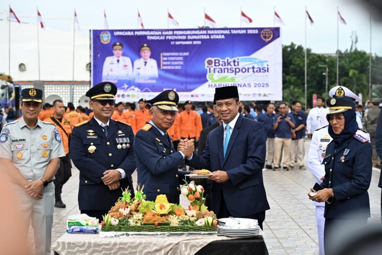 Wagub Sumut Pimpin Upacara Harhubnas 2025