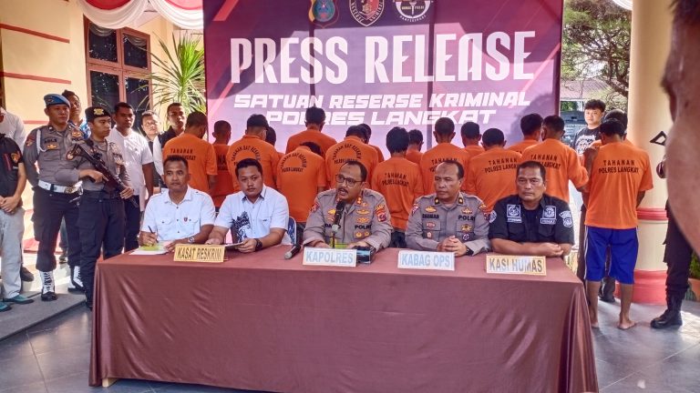 Polres Langkat Bongkar 8 Kasus Curanmor dan Penadahan