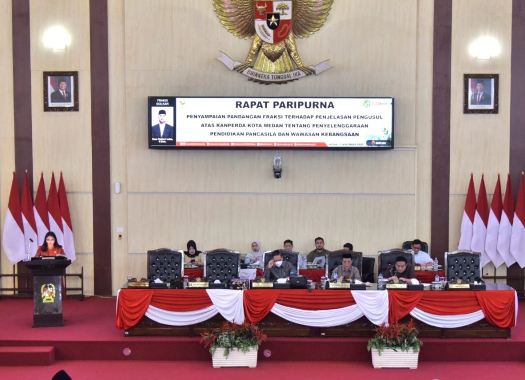 Rapat paripurna Pandangan Fraksi terhadap Penjelasan Pengusul Ranperda