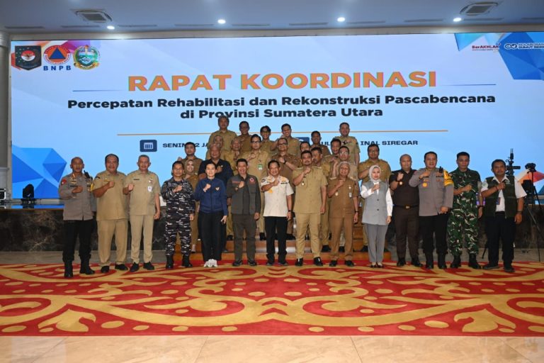 Bupati Asahan Ikuti Rakor Percepatan Rehabilitasi dan Rekonstruksi pascabencana